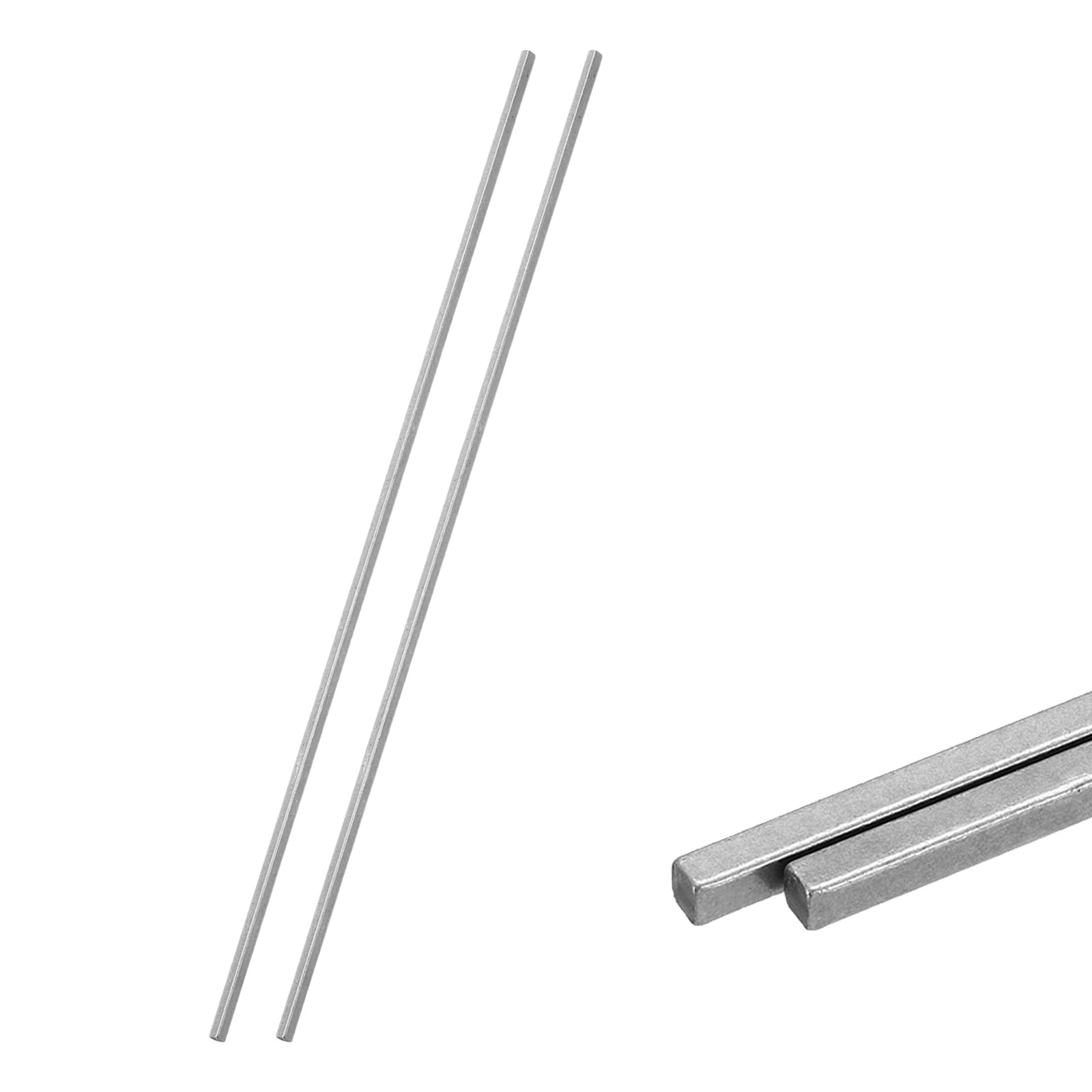Key Rod Square Uxcell 2Pcs Square Steel Key Stock, 3/16