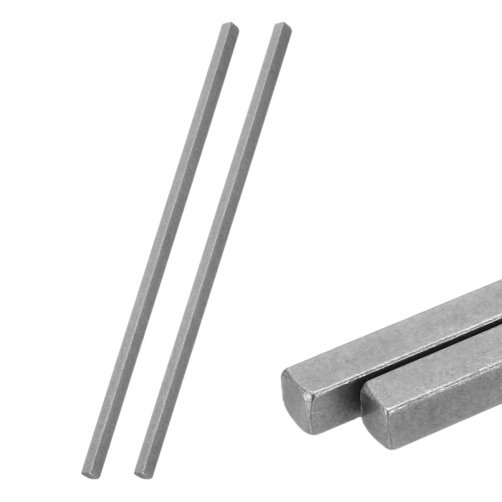 Key Rod Square Uxcell 2Pcs Square Steel Key Stock, 5/16