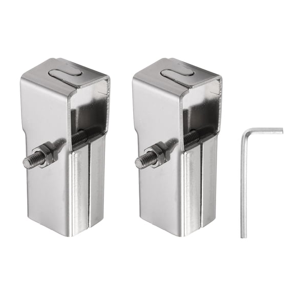 Uxcell 2Pcs Square Structural Pipe Connectors 1" Fit Pipe Dia  2 Way for DIY Shelf Garden Support
