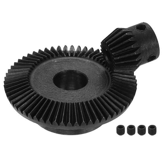 Uxcell 2Pcs Tapered Bevel Gear Set 1Mod 1:3 (20T/60T) 6/15mm Bore,1045 Steel, Harden Steel Straight Bevel Gear, 90 Degree Steering Motor Gears, for Mechanical Transmission