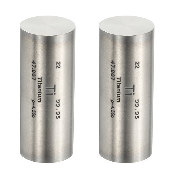 Uxcell 2Pcs Titanium Cube, 0.8x2" Ti Density Stick High Density Element Rod Unique Metal Cube Periodic Table of Elements Collections Lab Experiment Teacher Scientific Classes, Square