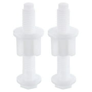 Uxcell 2Pcs Toilet Seat Hinges Screws, White Universal Plastic Toilet Seat Hinge Bolt Screws with Nuts and Washers for Fixing the Top Toilet Seat