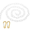thumbnail image 1 of Uxcell 2Pcs Total 20Ft Plastic Safety Barrier Chain, 4 Magnetic Hooks, White, 1 of 6