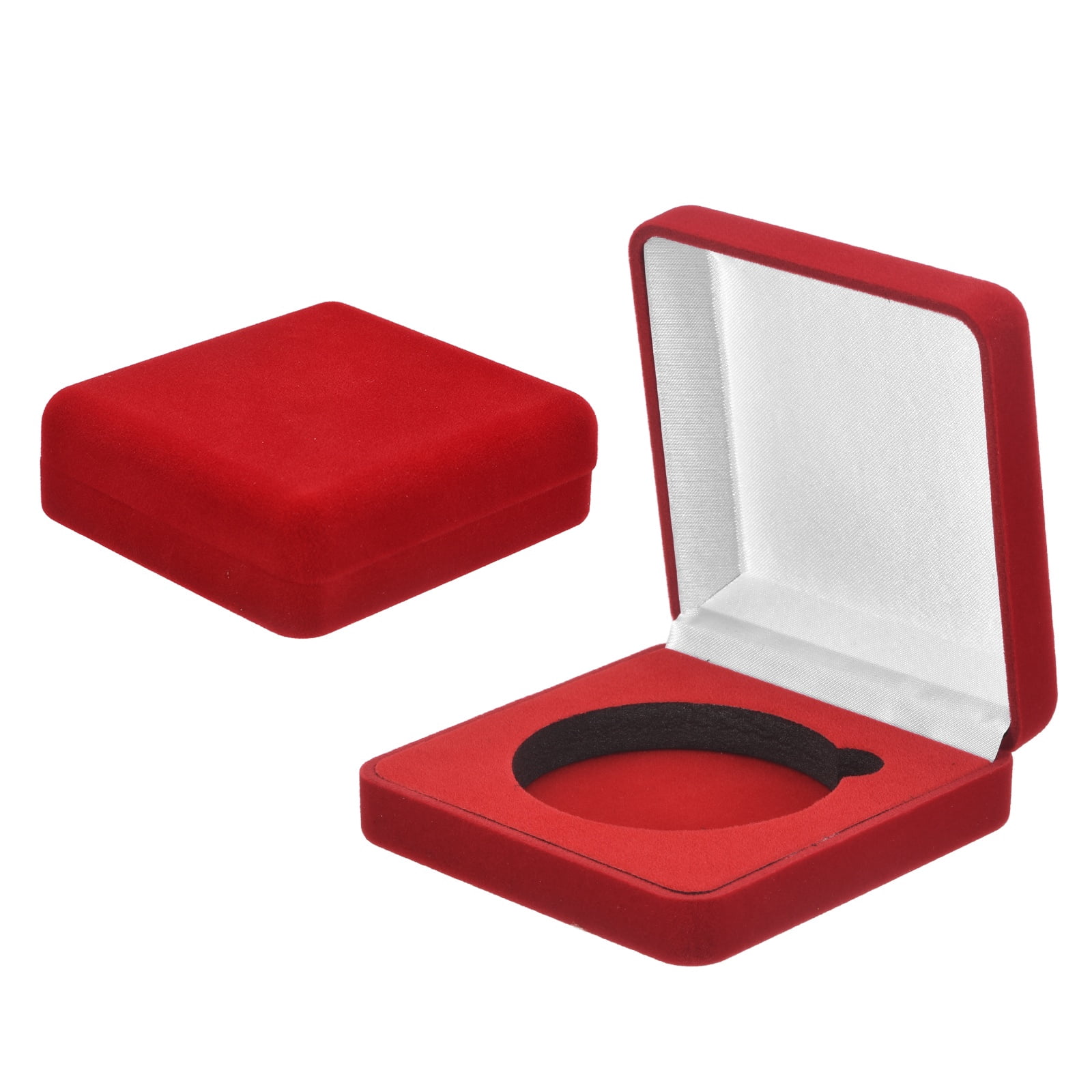 Token Display Box Uxcell 2Pcs Velvet Challenge Coin Presentation Display Box, 60mm Coin ...