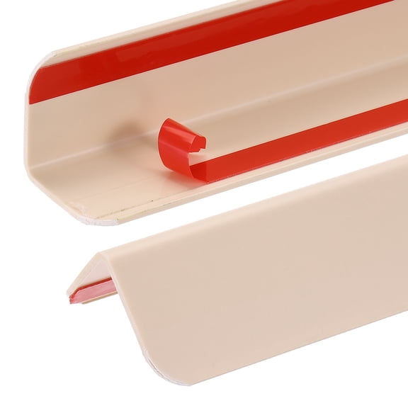Uxcell 2Pcs Wall Corner Protector, 50cm x 3.6cm Self Adhesive Corner Guards for Door Wall Table Cabinet, Beige