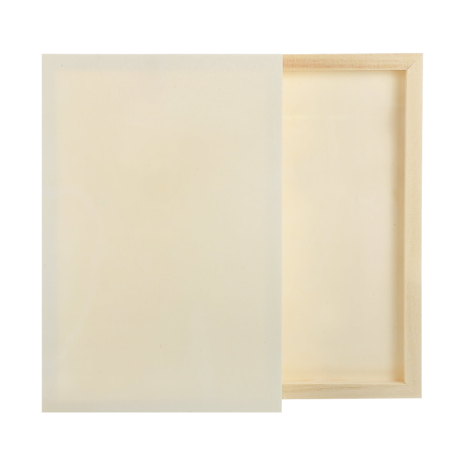 Uxcell 2Pcs Wood Canvas Boards, 8x12 Inch Wood Art Canvases Square Unfinished Wood Panel for Painting, Crafts, DIY Projects, Pouring Art