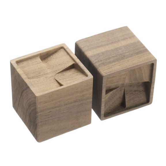 Uxcell 2Pcs Wood Essential Oil Diffuser, Black Walnut Square  Car Diffuser for Essential Oils Small Wooden Aroma Scent Diffuser for Car, Home, and Office