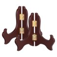 thumbnail image 1 of Uxcell 2Pcs Wooden Easel Plate Holder, 6" Small Wood Easels Folding Table Display Stand for Decorative Picture Frame Book Artwork Desktop Ornaments, Burgundy, 1 of 6