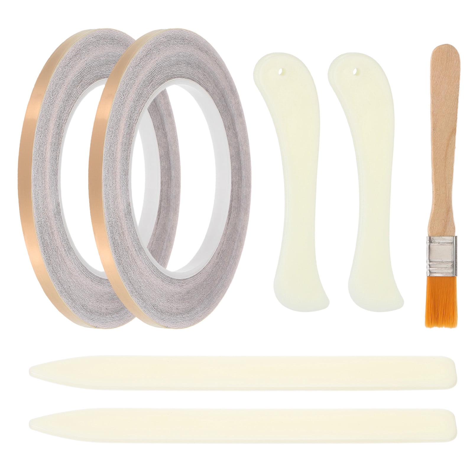 Uxcell 2Roll 36Yard 1/4" Black Back Conductive Copper Foil Tape with Scrapers & Brush