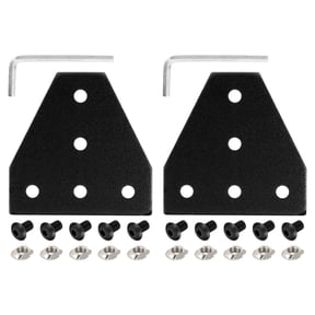 Uxcell 2Set 2020 Corner Bracket Plate, T-Slot Aluminum Extrusion Connector, Outside Joint Plate with Screws for 2020 Series Aluminum Profile 3D Printer Frame, Black