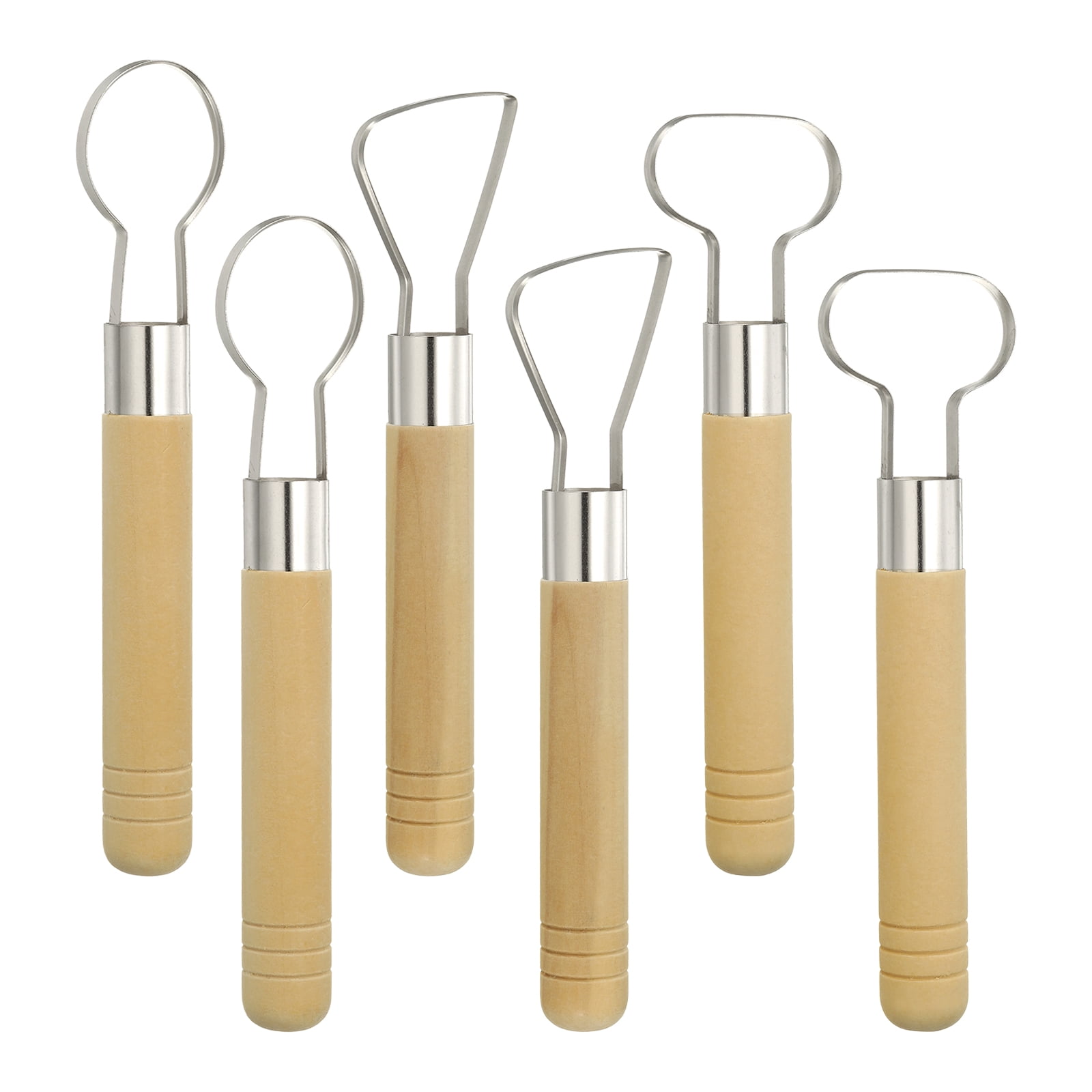 Uxcell 2Set Pottery Handle Making Tool, Pottery Cup Handle Shape Sculpture Scraper Clay Carving Trimming Clay Extruder Tool for Cup Making Ceramic Craft (3 Style)