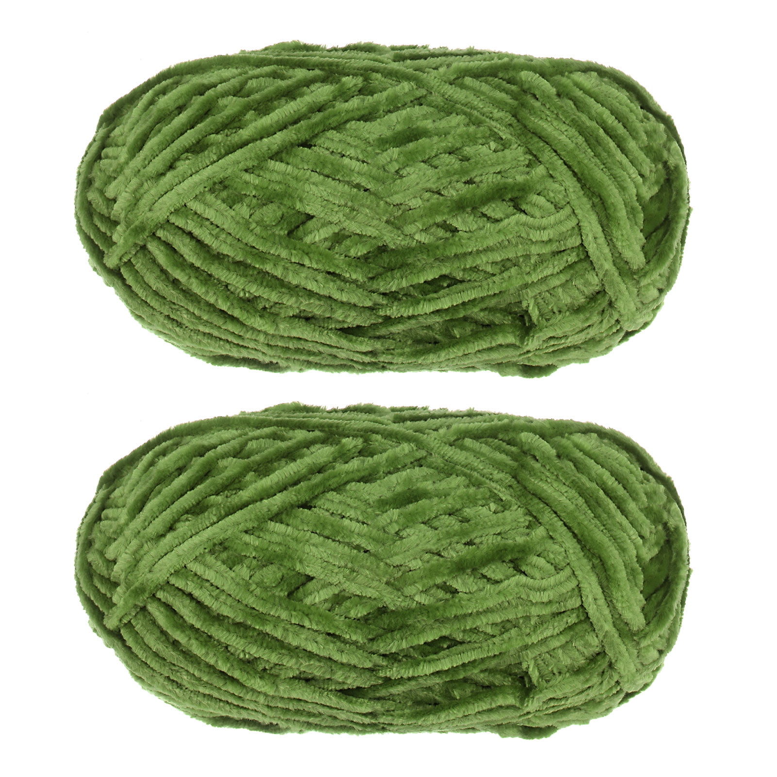  Grass Green Chunky Knit Yarn 250g/8.82 Oz Chenille
