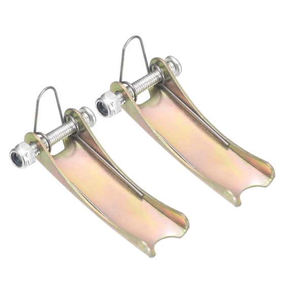 Uxcell 2T Hook Safety Latch Kit, 2 Pack Thickened Metal Clevis Slip Hook Replacement Latch for Towing Receiver Hitch Truck Trailer, Color Steel (2.1 Inch / 53mm)