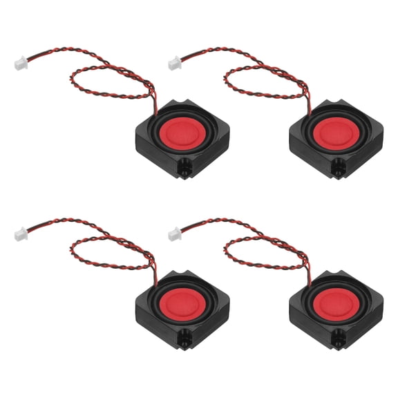 Uxcell 2W 8 Mini Speaker, 4PCS Full-Range Portable Micro Loudspeaker, Black Red