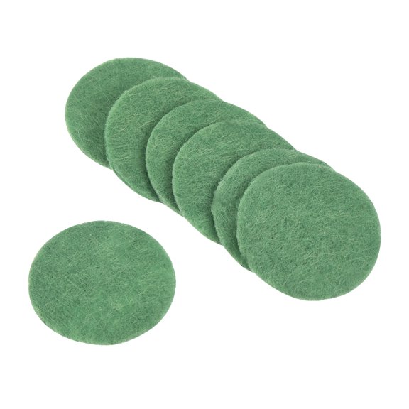 Uxcell 2cm Round Nonwoven Plant Pot Hole Pad Bottom Soil Mat, Green 100 Pack