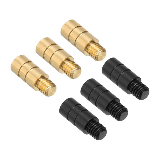 Uxcell 2g Dart Weights, Brass Add Accentuator 2BA Thread for Dart Accessories, Gold Tone Black 6Pcs