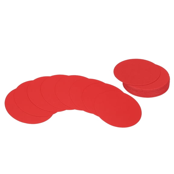 Uxcell 2inch Circle Card Stock, 25Pcs Round Shape Cutouts Paper, Red