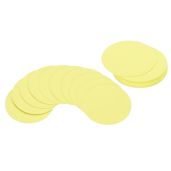 Uxcell 2inch Circle Card Stock, 25Pcs Round Shape Cutouts Paper Thick Cardstock Coaster for DIY Projects, Light Yellow