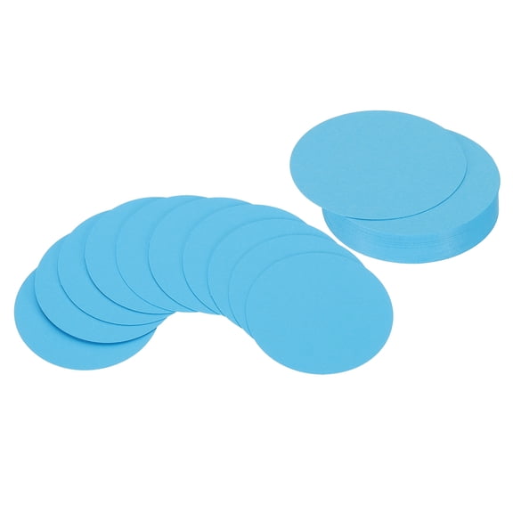 Uxcell 2inch Circle Card Stock, 36Pcs Round Shape Cutouts Paper Thick Cardstock Coaster for DIY Projects, Sky Blue