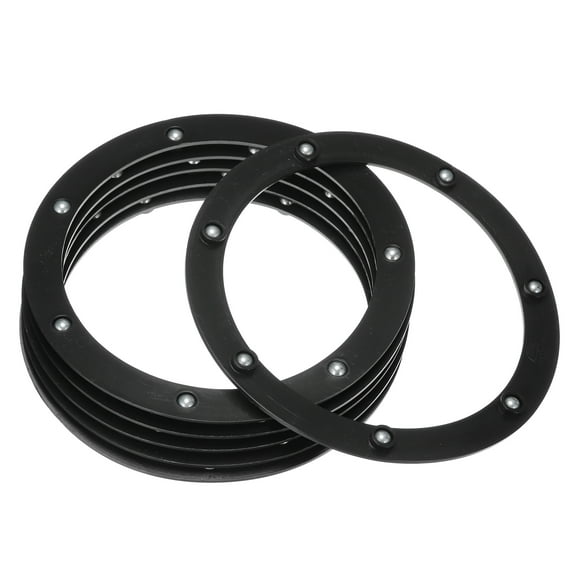 Uxcell 6 Pcs Rotating Swivel Stand with Steel Ball Lazy Susan Base Turntable 6.3 x 4.92 x 0.06" Black