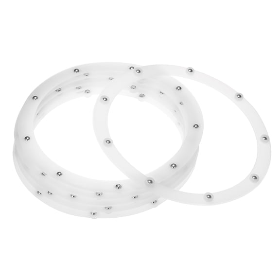 Uxcell 8" Rotating Swivel Stand with Steel Ball Lazy Susan 0.06x6.89" White 6Pcs