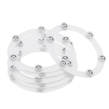 Uxcell 2.7" Rotating Swivel Stand W Steel Ball Lazy Susan Base Turntable White 6Pcs