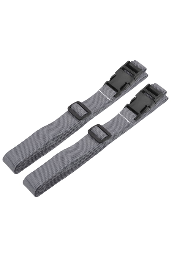 2m Adjustable with Quick Release Buckle Luggage Straps, Gray 2 Pack