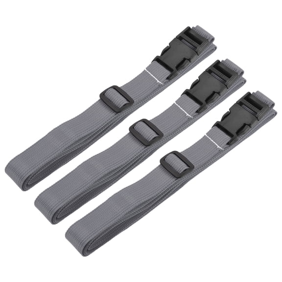 Uxcell 2m Adjustable with Quick Release Buckle Luggage Straps, Gray 3 Pack