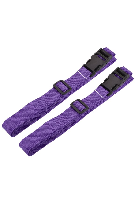 2m Adjustable with Quick Release Buckle Luggage Straps, Purple 2 Pack