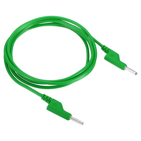 Uxcell 2m Banana Plug to Banana Plug Test 4mm OD 1000V/20A 13AWG Copper Stackable Cable Line Wire, Green