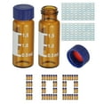 thumbnail image 1 of Uxcell 2ml Autosampler Vial, 100 Pcs Amber Vials Sample Vial Solid Screw Cap with Labels, 1 of 7
