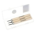 thumbnail image 1 of Uxcell 2mm/2.4mm/2mm Flat Round Triangle 50# Steel Wood Craft Carving Knife 1 Set (4 Pack), 1 of 6