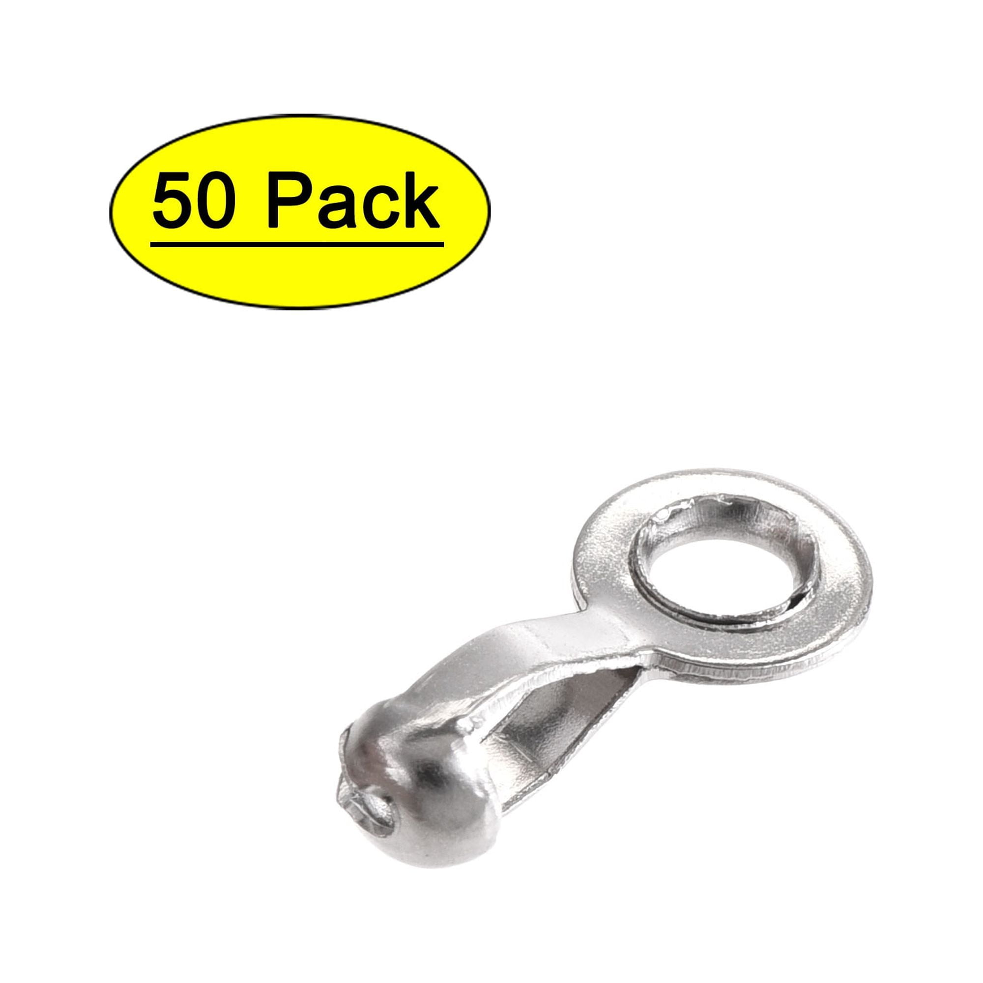 Uxcell 2mm 2.4mm Pull Loop Ball Chain Connector 50 Count