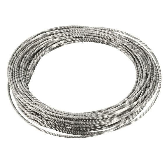 Uxcell 2mm Dia 10m 32.8ft Length 304 Stainless Steel Wire Rope Cable Uncoated for Hoist Pulley Wheel