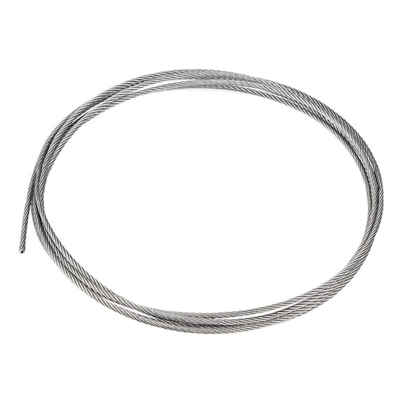 Uxcell 2mm Dia 2m 6.56ft Length 304 Stainless Steel Wire Rope Cable Uncoated for Hoist Pulley Wheel