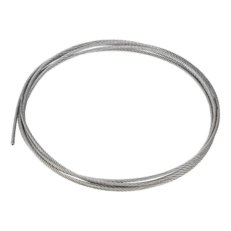 Uxcell 2mm Dia 2m 6.56ft Length 304 Stainless Steel Wire Rope Cable  Uncoated for Hoist Pulley Wheel
