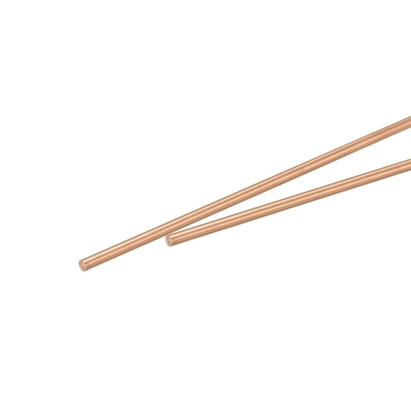 Uxcell 2mm Dia. 400mm Length Solid Copper Round Rod Lathe Bar Stock for DIY Craft 2pack
