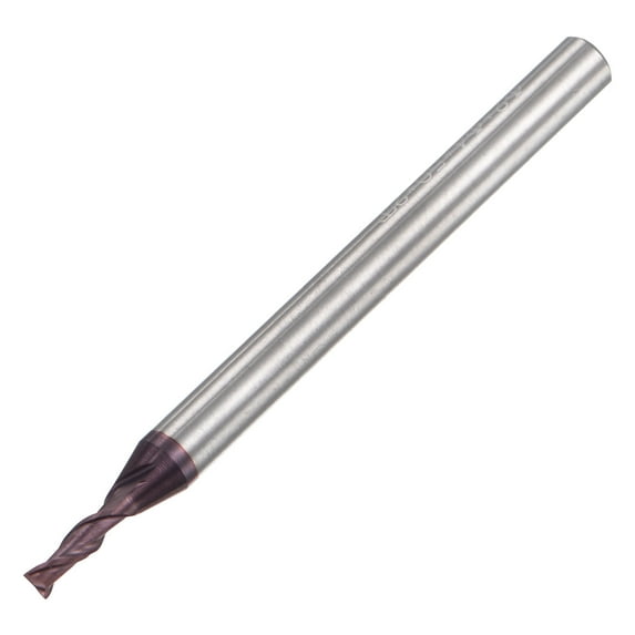 Uxcell 2mm Dia 4mm Shank HRC55 Carbide AlTiN Coated 2 Flute Square Nose End Mill