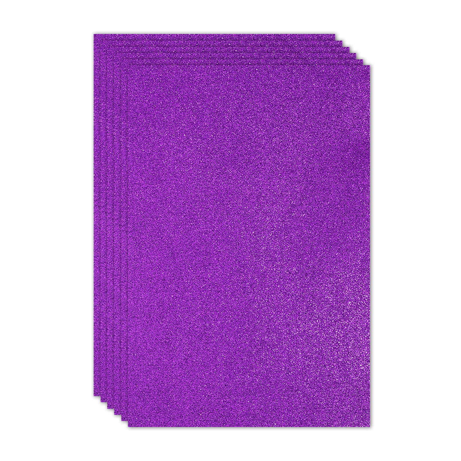 Uxcell 2mm(1/10") Thick Non Adhesive Glitter Foam Sheet 16x24inch(40x60cm) Light Purple, EVA Shiny Foam Board for Craft, 6 Pcs