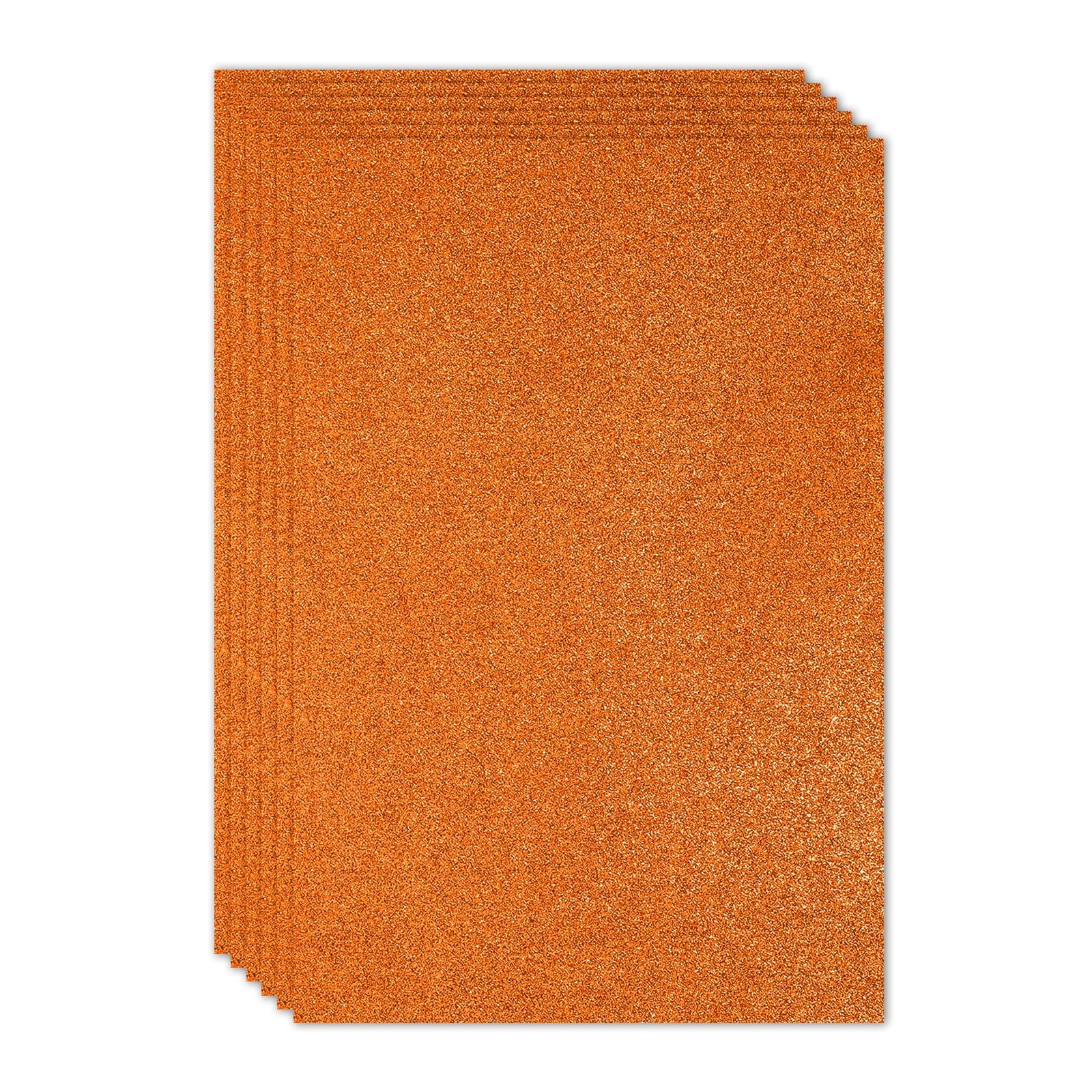 Uxcell 2mm(1/10") Thick Non Adhesive Glitter Foam Sheet 16x24inch(40x60cm) Orange, EVA Shiny Foam Board for Craft, 6 Pcs