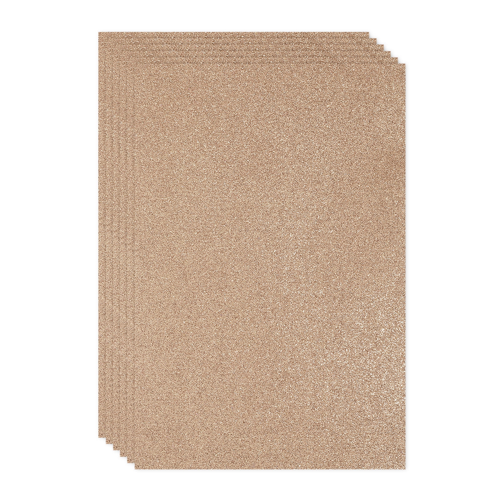 Uxcell 2mm(1/10") Thick Non Adhesive Glitter Foam Sheet 16x24inch(40x60cm) Brown, EVA Shiny Foam Board for Craft, 6 Pcs