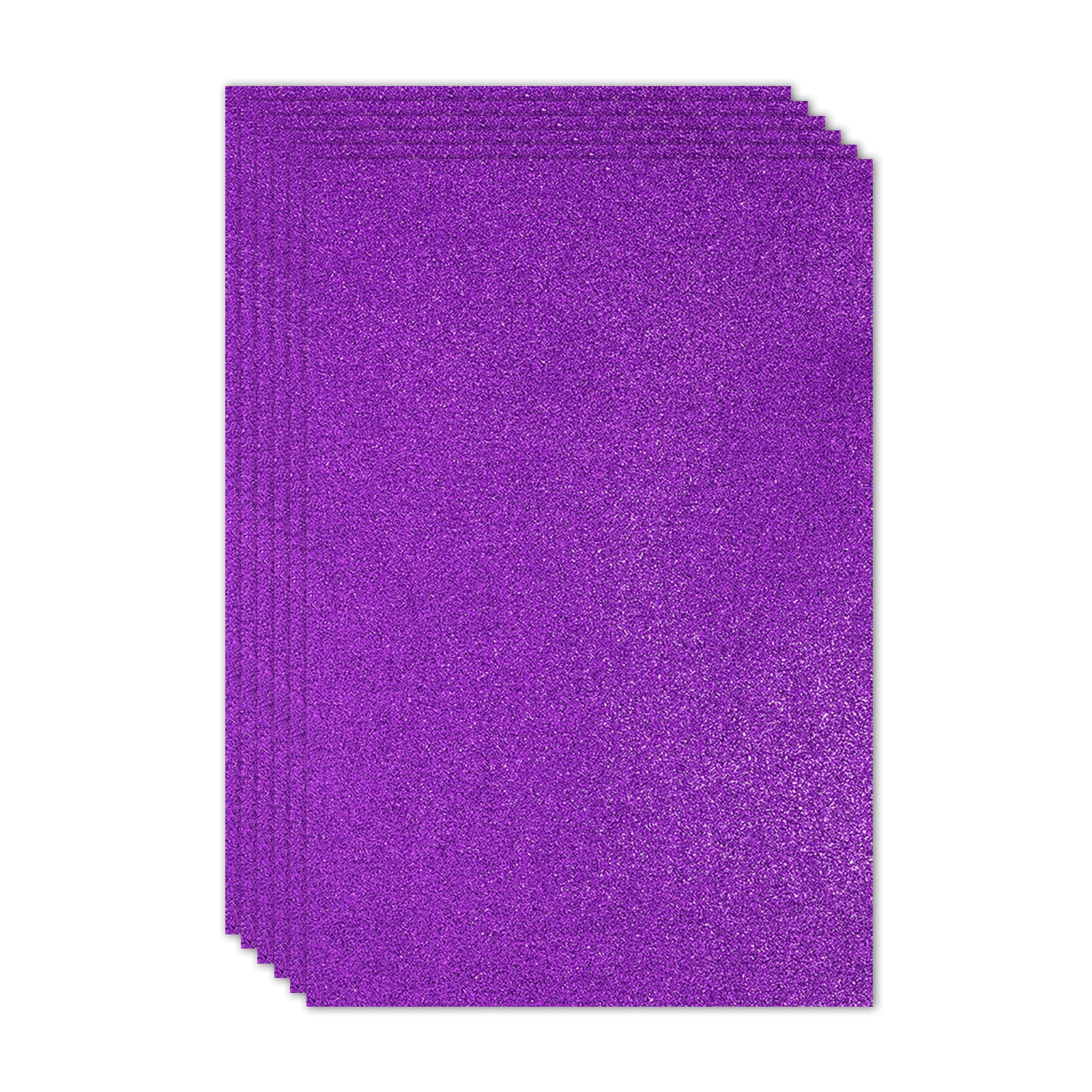 Uxcell 2mm(1/10") Thick Adhesive Glitter Foam Sheet 16x24inch(40x60cm) Light Purple, EVA Shiny Foam Board for Craft, 6 Pcs