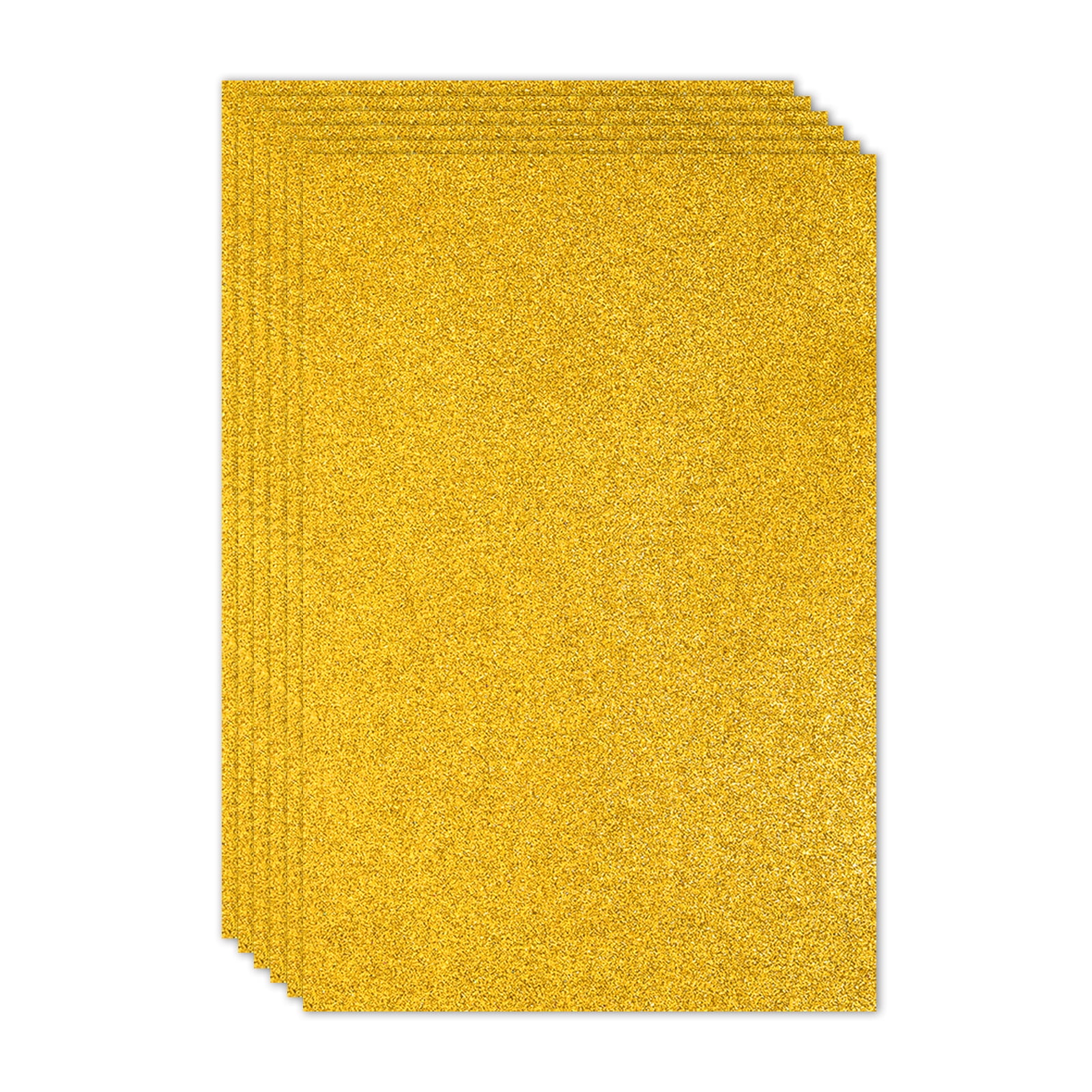 Uxcell 2mm(1/10") Thick Non Adhesive Glitter Foam Sheet 16x24inch(40x60cm) Yellow, EVA Shiny Foam Board for Craft, 6 Pcs
