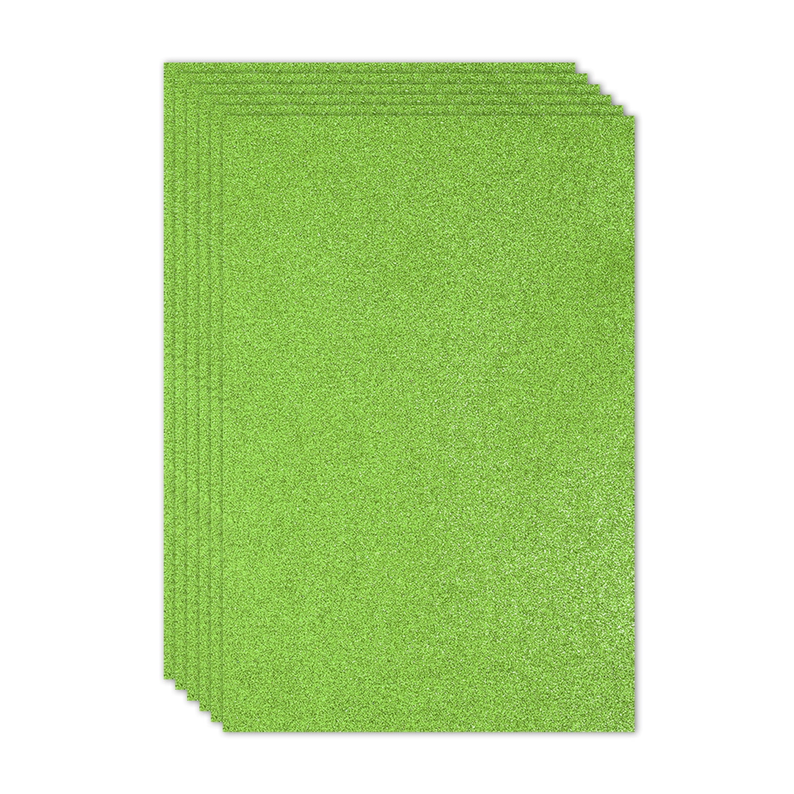Uxcell 2mm(1/10") Thick Adhesive Glitter Foam Sheet 16x24inch(40x60cm) Light Green, EVA Shiny Foam Board for Craft, 6 Pcs