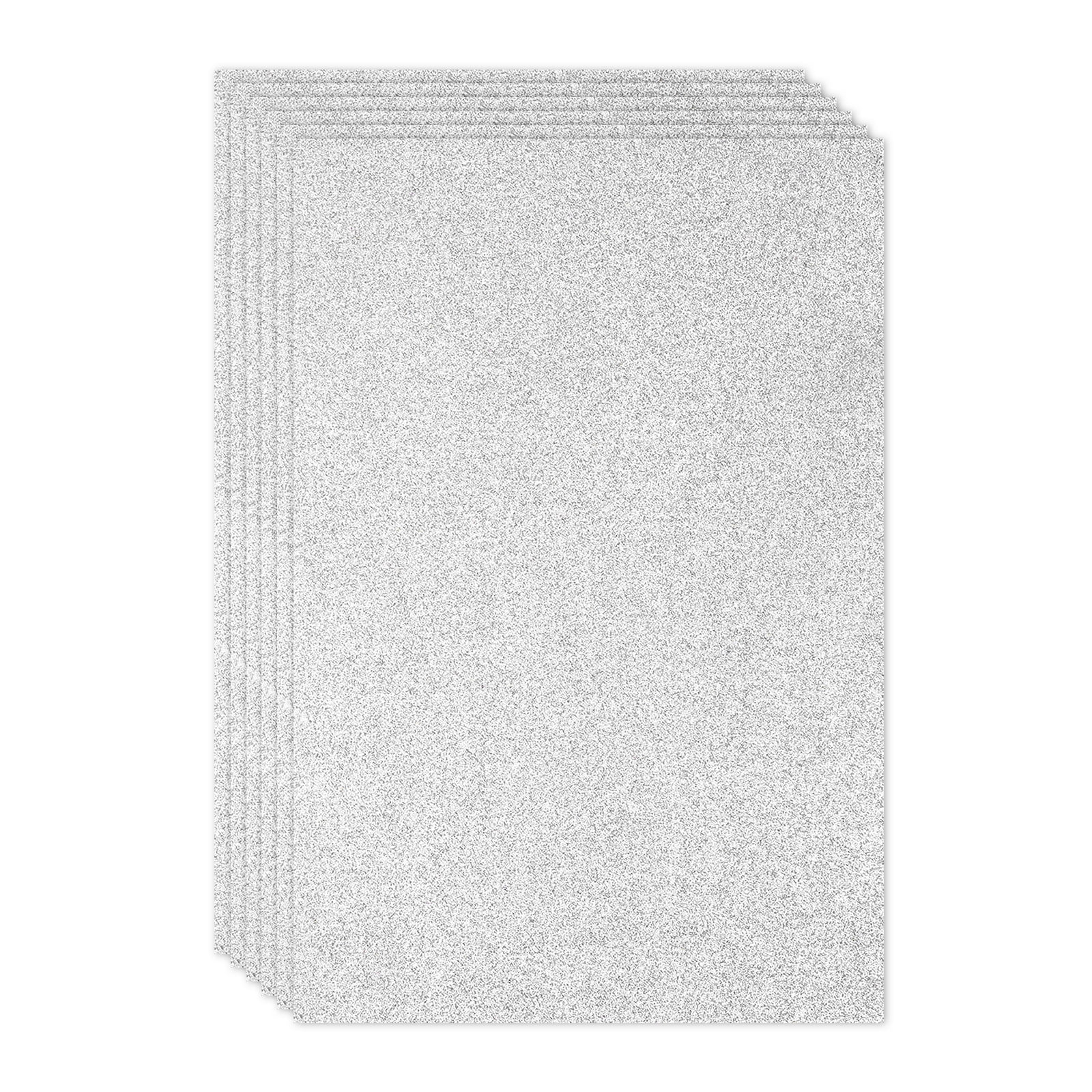 Uxcell 2mm(1/10") Thick Non Adhesive Glitter Foam Sheet 16x24inch(40x60cm) Silver Tone, EVA Shiny Foam Board for Craft, 6 Pcs