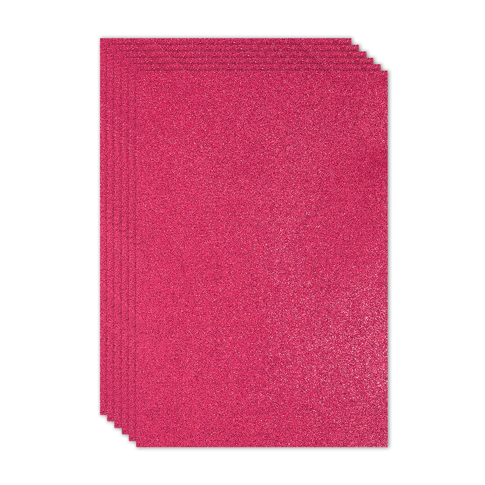 Uxcell 2mm(1/10") Thick Adhesive Glitter Foam Sheet 16x24inch(40x60cm) Wine Red, EVA Shiny Foam Board for Craft, 6 Pcs