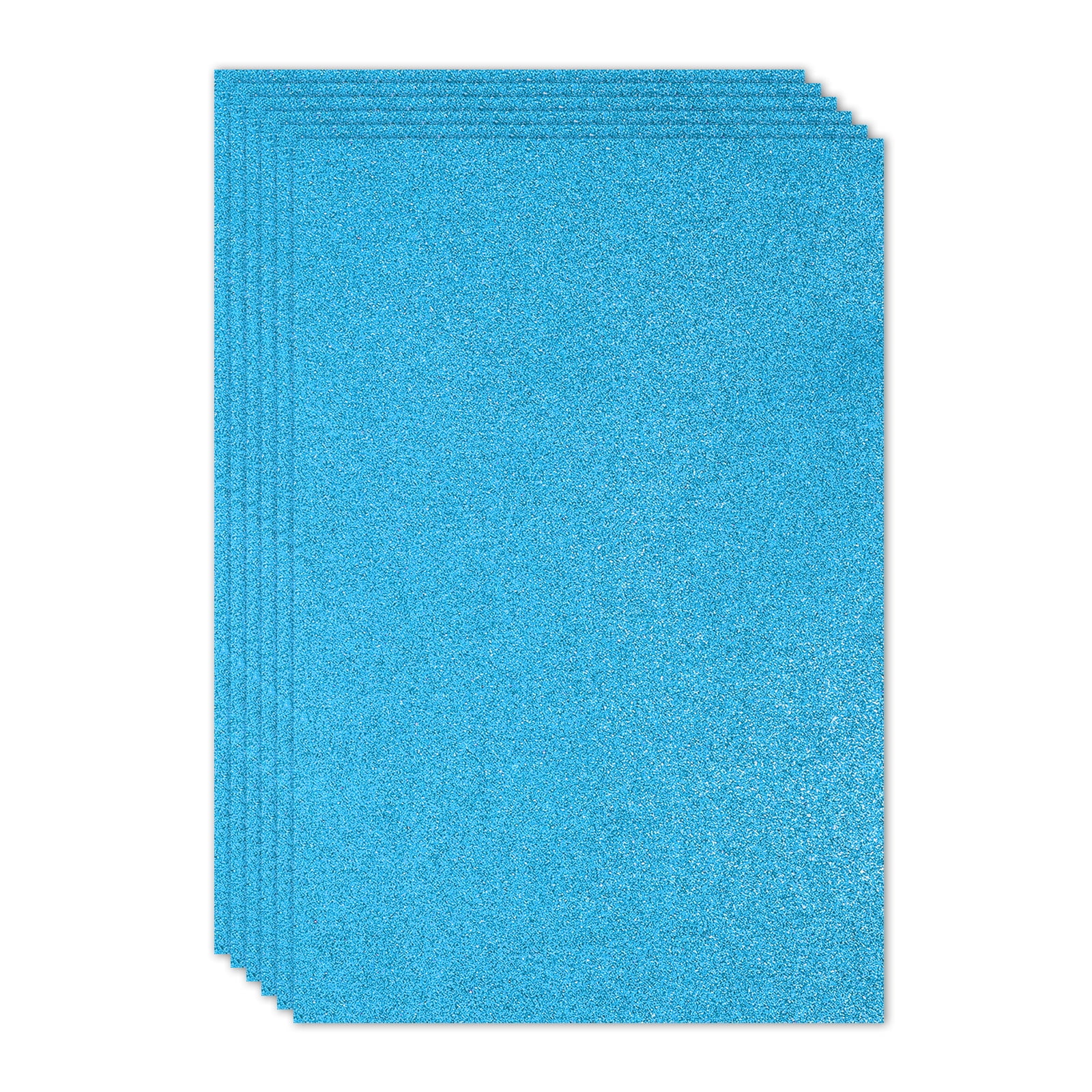Uxcell 2mm(1/10") Thick Non Adhesive Glitter Foam Sheet 16x24inch(40x60cm) Light Blue, EVA Shiny Foam Board for Craft, 6 Pcs
