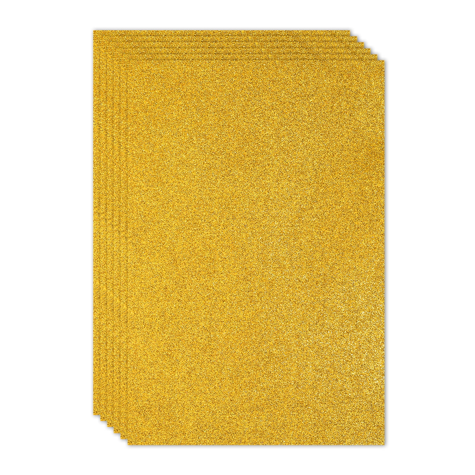 Uxcell 2mm(1/10") Thick Non Adhesive Glitter Foam Sheet 16x24inch(40x60cm) Gold Tone, EVA Shiny Foam Board for Craft, 6 Pcs