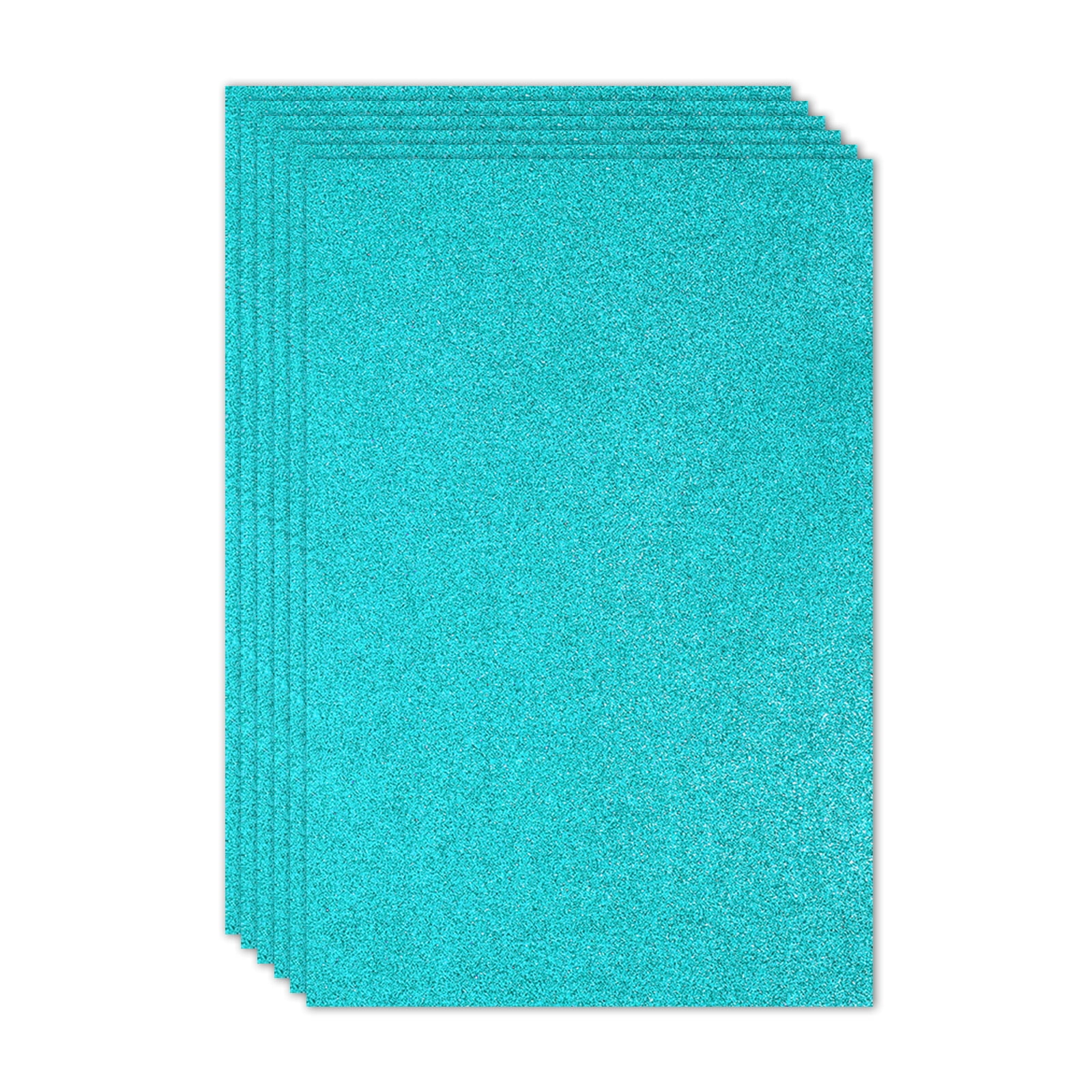 Uxcell 2mm(1/10") Thick Adhesive Glitter Foam Sheet 16x24inch(40x60cm) Blue Green, EVA Shiny Foam Board for Craft, 6 Pcs