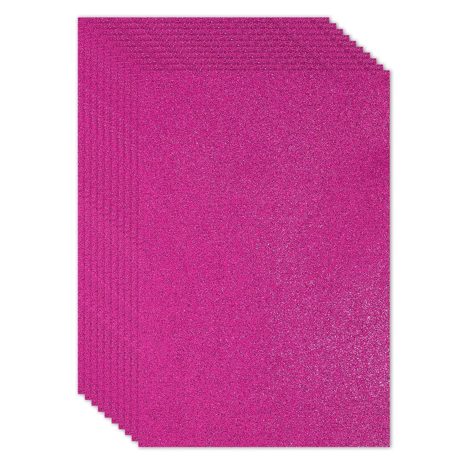 Uxcell 2mm(1/10") Thick Adhesive Glitter Foam Sheet 16x24inch(40x60cm) Purple Red, EVA Shiny Foam Board for Craft, 6 Pcs